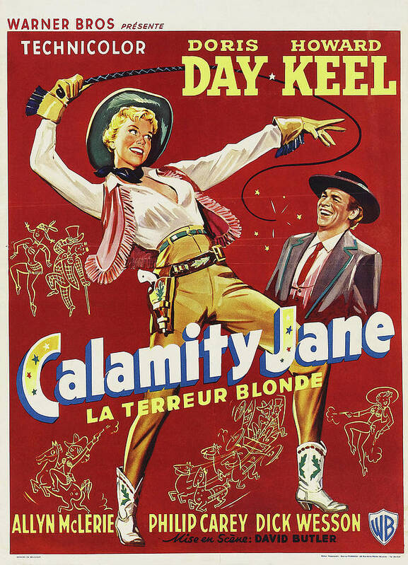 Calamity Poster featuring the mixed media ''Calamity Jane'' - 1953 by Stars on Art