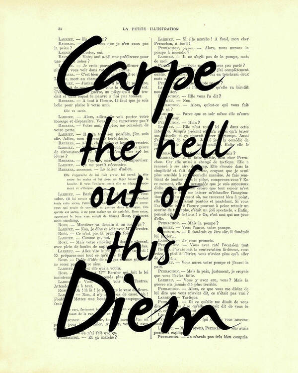 Carpe the hell out of this Diem Poster by Madame Memento - Fine
