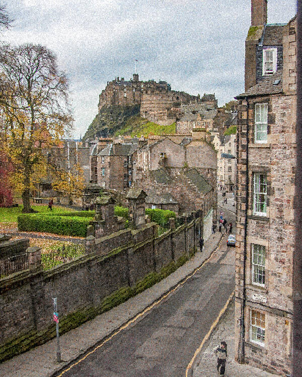Castle Of Edinburgh Poster featuring the digital art Castle of Edinburgh by SnapHappy Photos