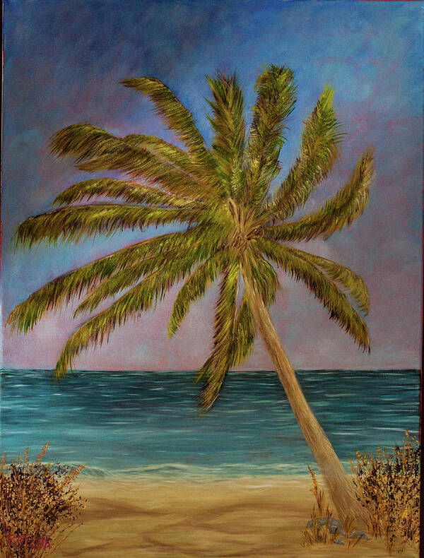 Palm Poster featuring the painting Chasing Paradise by Randy Sylvia