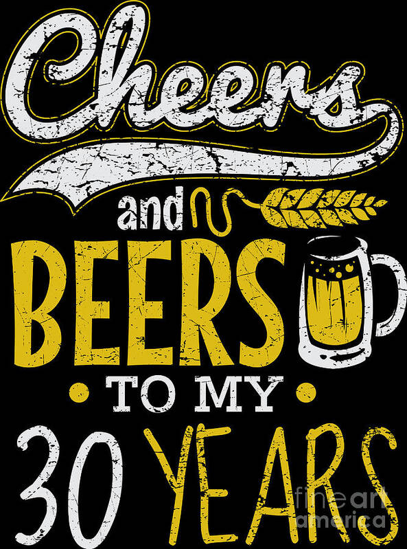 Cheers and Beers to My 30 Years T-Shirt 30th Birthday Gift 