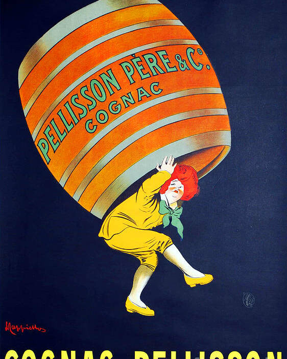 Cognac Poster featuring the painting Cognac Pellisson Advertising Poster by Leonetto Cappiello
