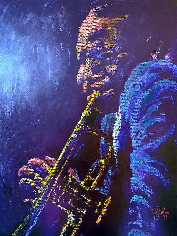 Cootie Williams Jazz Trumpet Blues R&b Duke Ellington Poster featuring the pastel Cootie Williams by John Bohn