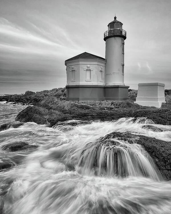 Lighthouse Poster featuring the photograph Coquille Mornings by Chuck Rasco Photography