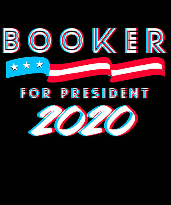 Election Poster featuring the digital art Corey Booker For President 2020 by Flippin Sweet Gear