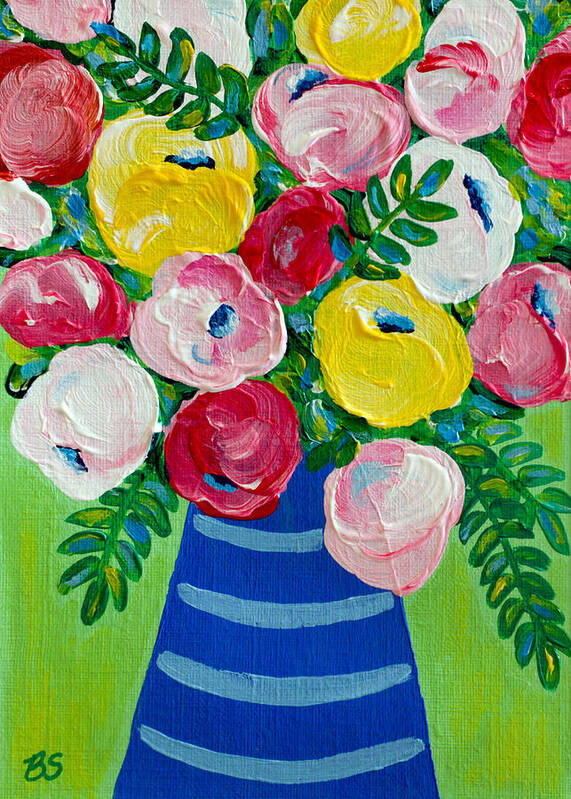 Floral Bouquet Poster featuring the painting Delightful by Beth Ann Scott