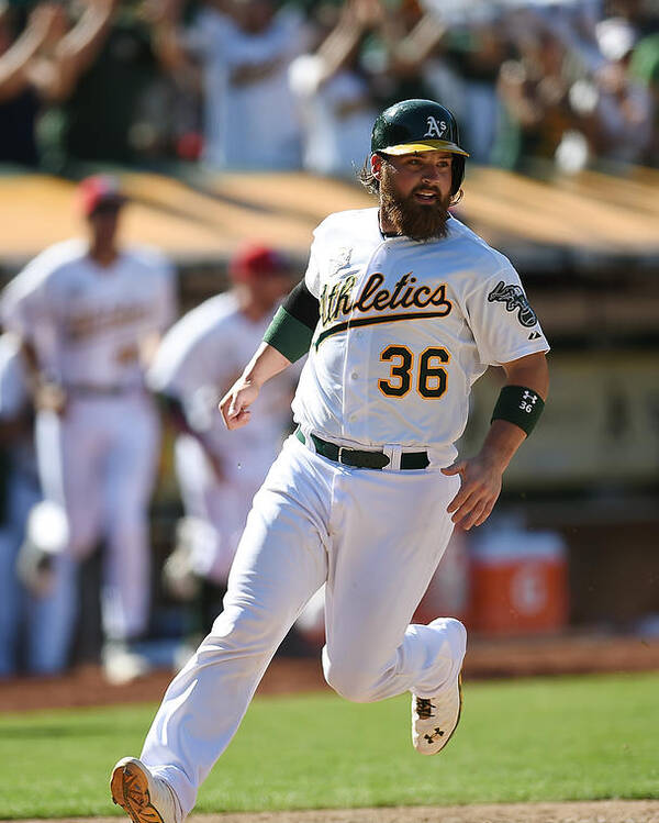 American League Baseball Poster featuring the photograph Derek Norris by Thearon W. Henderson
