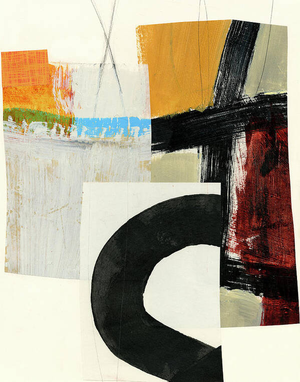 Abstract Art Poster featuring the painting Different Stripe #3 by Jane Davies