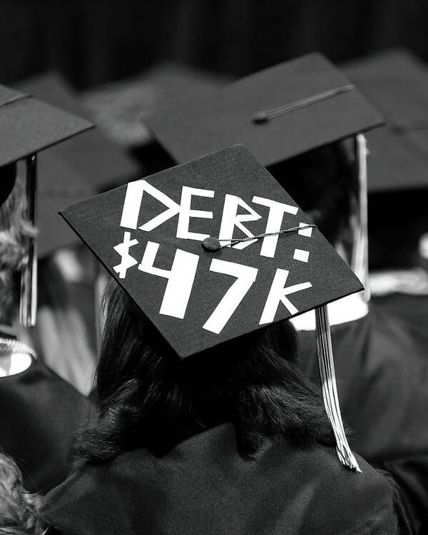 College Poster featuring the photograph Diploma Of Debt by Lens Art Photography By Larry Trager