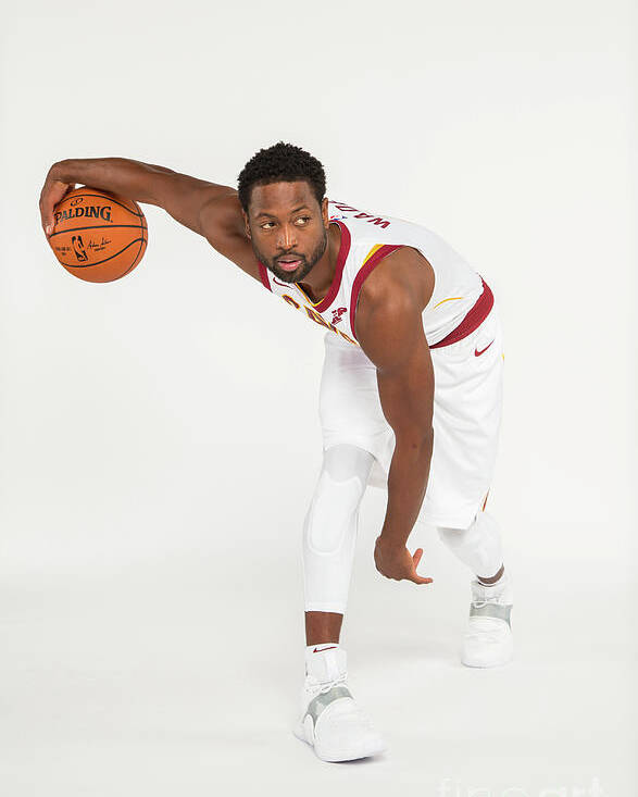 Media Day Poster featuring the photograph Dwyane Wade by Michael J. Lebrecht Ii