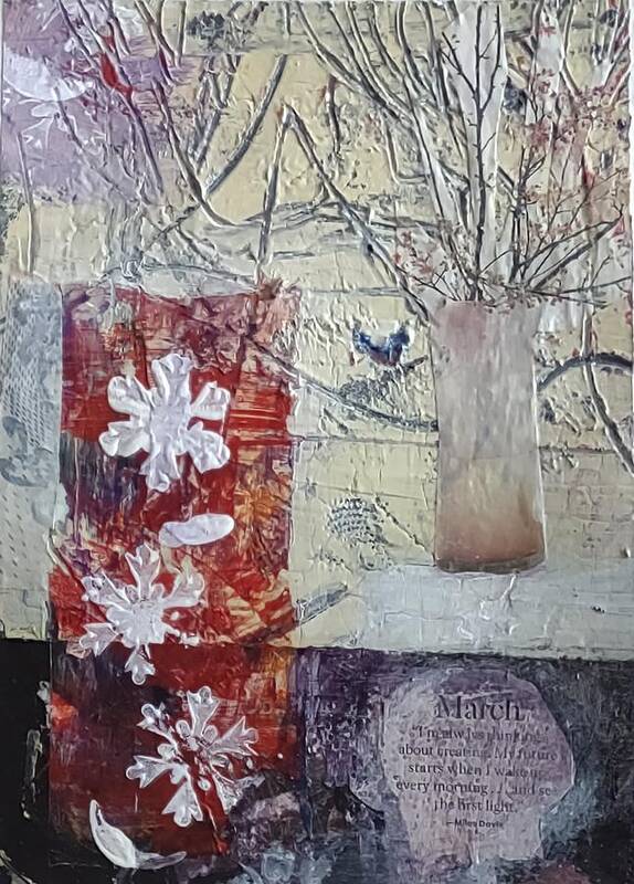 Spring Poster featuring the mixed media Early Spring by Suzanne Berthier