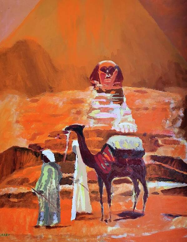 Camel Poster featuring the painting Egypt Light by Enrico Garff