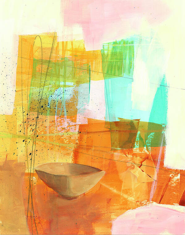 Abstract Art Poster featuring the painting Empty Bowl by Jane Davies
