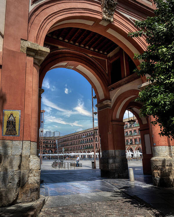Arch Poster featuring the photograph Entrance to Plaza de la Corredera by Micah Offman