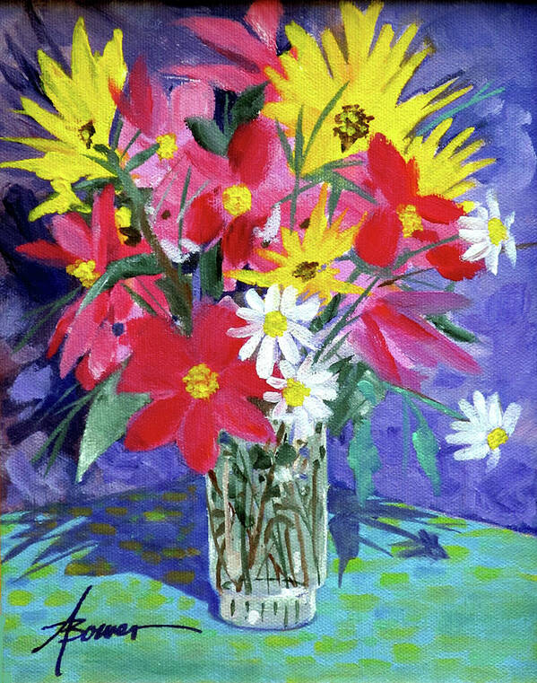 Flowers Poster featuring the painting Fall Collection by Adele Bower