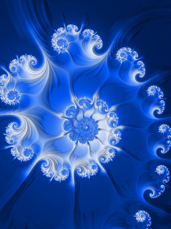 Fractal Poster featuring the digital art Flow #3 by Mary Ann Benoit