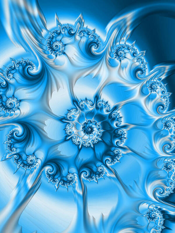 Fractal Poster featuring the digital art Flow #4 by Mary Ann Benoit