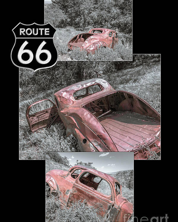 Forgotten Poster featuring the photograph Forgotten Coupe collage by Darrell Foster