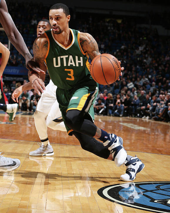 Nba Pro Basketball Poster featuring the photograph George Hill by David Sherman