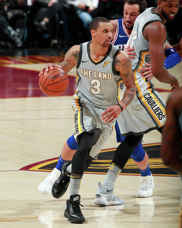 Nba Pro Basketball Poster featuring the photograph George Hill by Jeff Haynes