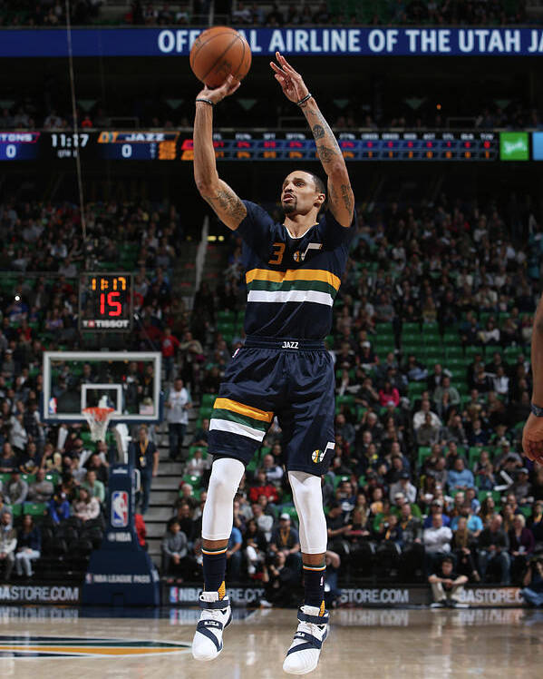 Nba Pro Basketball Poster featuring the photograph George Hill by Melissa Majchrzak