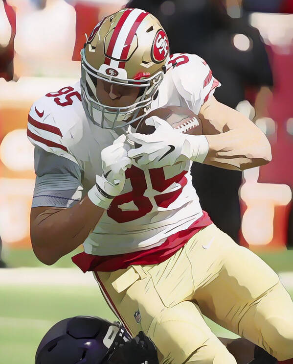 George Kittle San Francosco 49ers Abstract Art 10 Poster by Joe