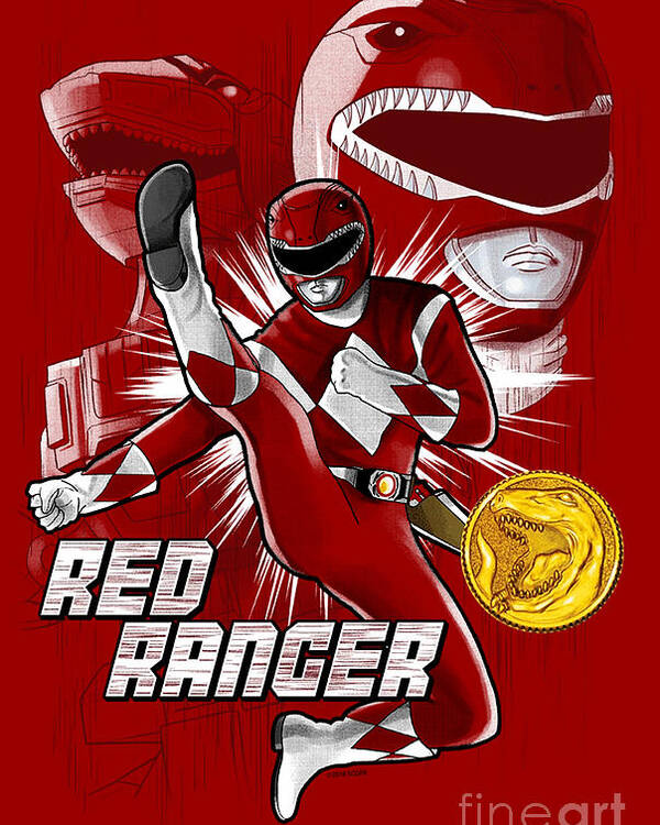 Go Go Power Rangers Red Ranger Classic Poster by Daniela Gaskins - Fine Art  America