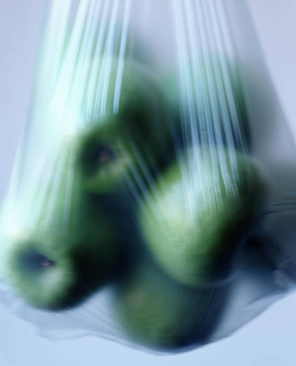 Still Life Poster featuring the photograph Green Apples by John Manno