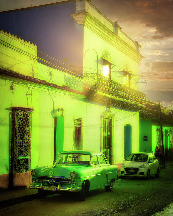 Cuba Poster featuring the photograph Green on gold by Micah Offman