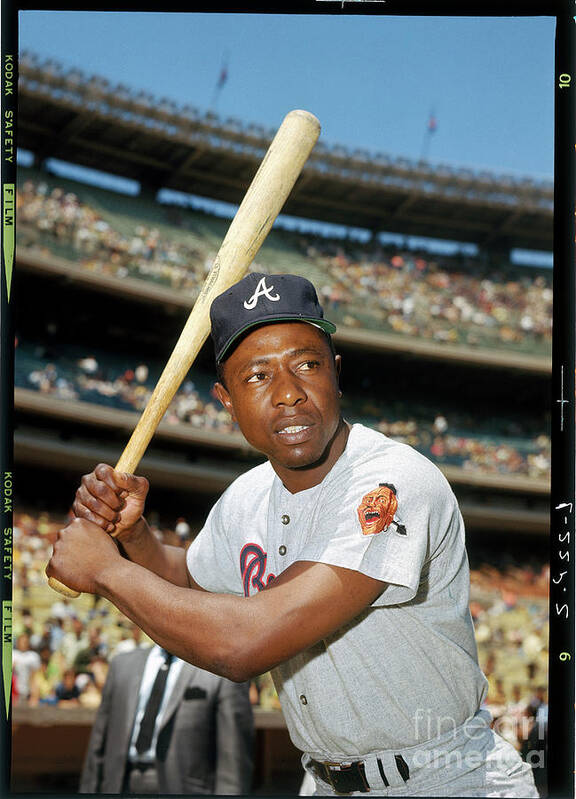 People Poster featuring the photograph Hank Aaron by Louis Requena