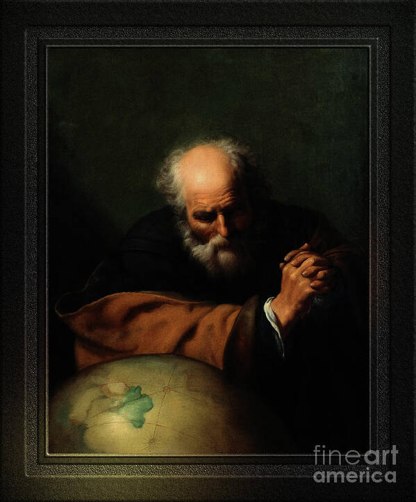 Heraclitus Poster featuring the painting Heraclitus by Hendrick Bloemaert Old Masters Classical Art Reproduction by Rolando Burbon