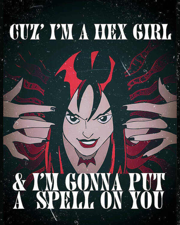 Hex Girls Poster featuring the digital art Hex Girl by Christina Rick