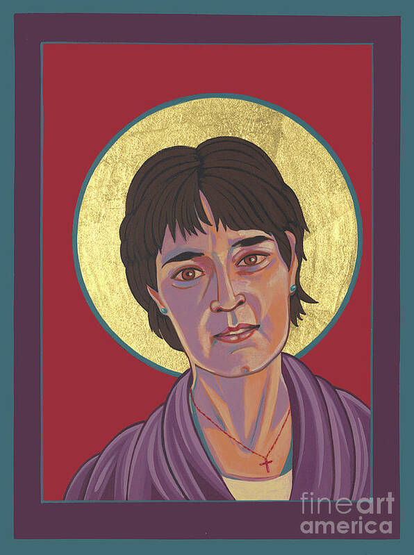 Holy Living Martyr Dianna Ortiz Poster featuring the painting Holy Living Martyr Dianna Ortiz 317 by William Hart McNichols