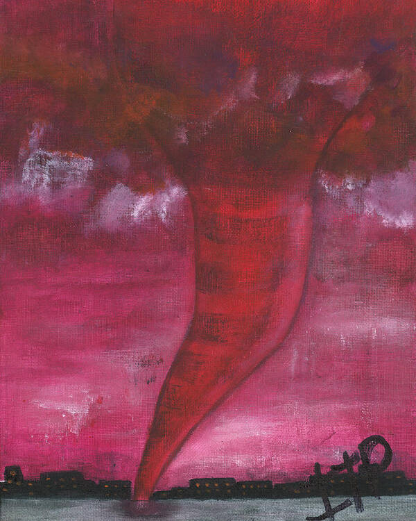 Storm Poster featuring the painting Holy Tornado by Esoteric Gardens KN