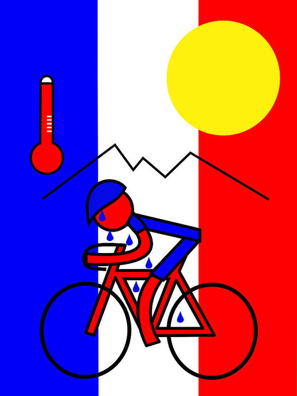 Hot In France Poster featuring the mixed media Hot in France by Asbjorn Lonvig
