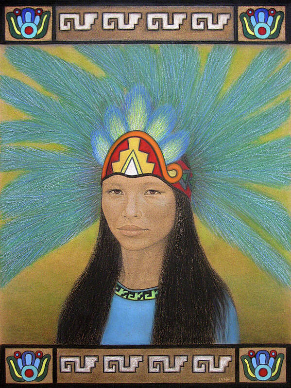 Ichpochtli Poster featuring the painting Ichpochtli by Lynet McDonald