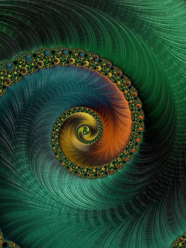 Fractal Poster featuring the digital art Infinity #2 by Mary Ann Benoit