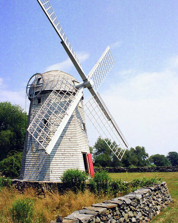 Building Poster featuring the photograph Jamestown Windmill by Jim Feldman