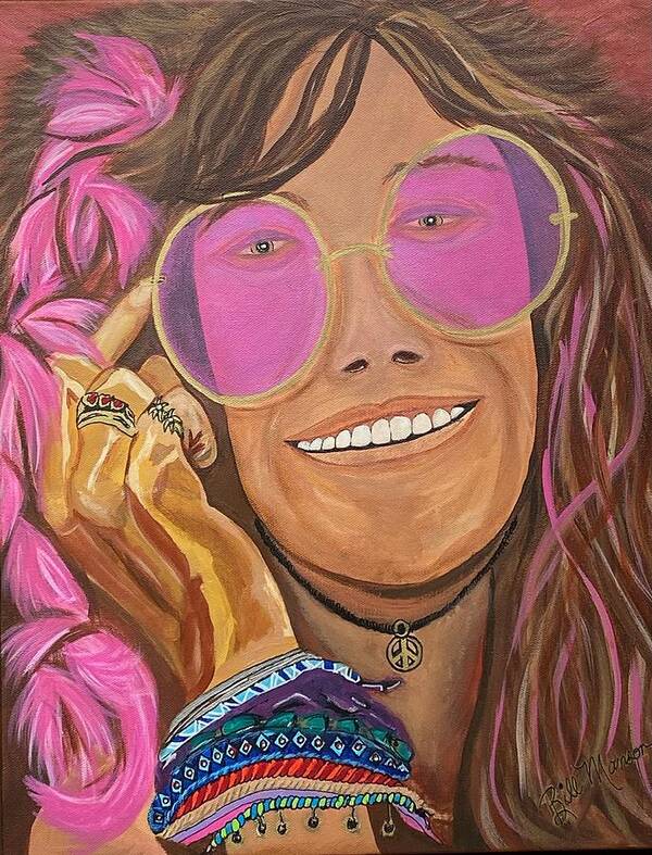  Poster featuring the painting Janis Joplin by Bill Manson