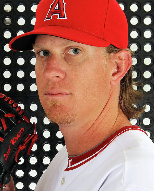 Media Day Poster featuring the photograph Jered Weaver by Jamie Squire