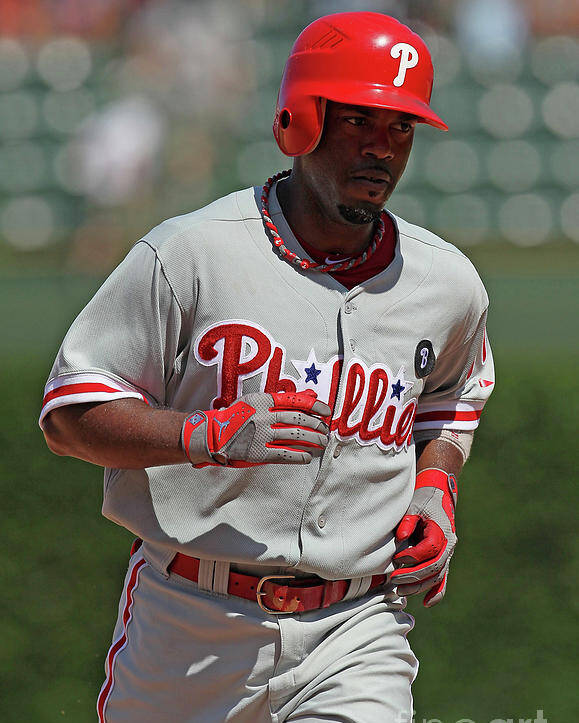 National League Baseball Poster featuring the photograph Jimmy Rollins by Jonathan Daniel