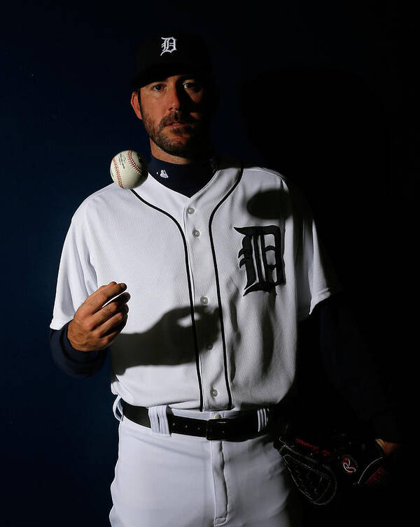 Media Day Poster featuring the photograph Justin Verlander by Kevin C. Cox