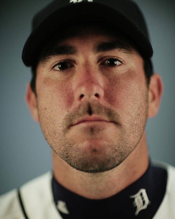Media Day Poster featuring the photograph Justin Verlander by Nick Laham