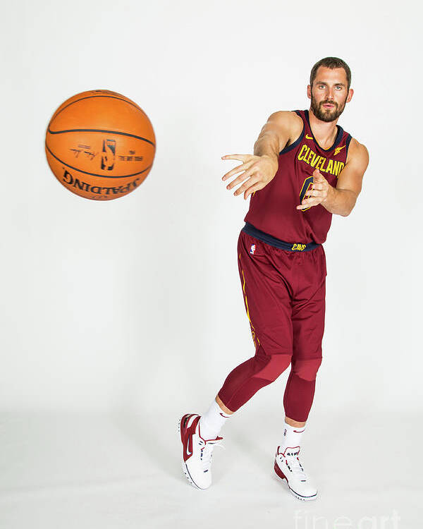 Media Day Poster featuring the photograph Kevin Love by Michael J. Lebrecht Ii