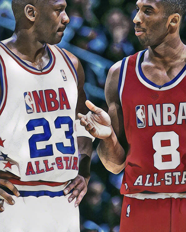 Kobe Bryant Poster featuring the photograph Kobe Bryant Michael Jordan by Joe Hamilton