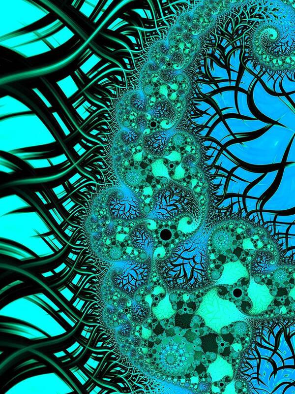Fractal Poster featuring the digital art Let it Go by Mary Ann Benoit