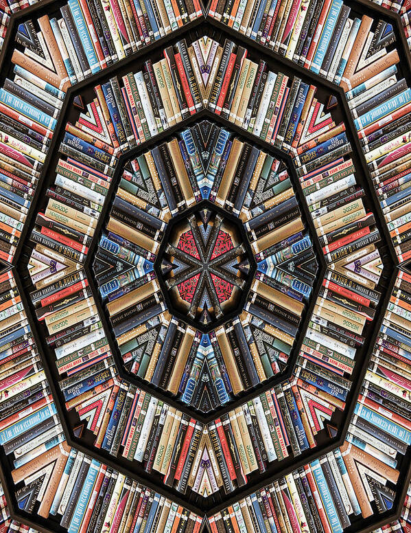 Books Poster featuring the photograph Library Kaleidoscope by Minnie Gallman