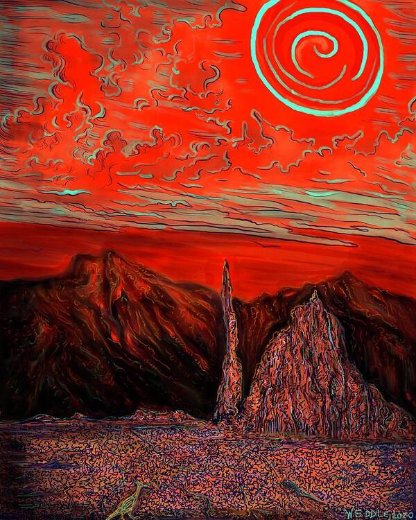 Landscape Poster featuring the digital art Liminal by Angela Weddle