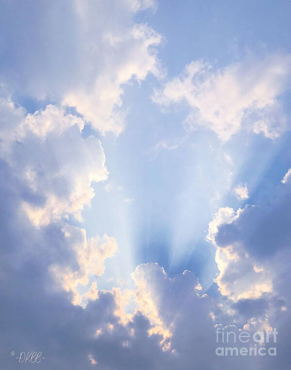 Clouds Poster featuring the photograph Love in the Clouds #2 by Dorrene BrownButterfield