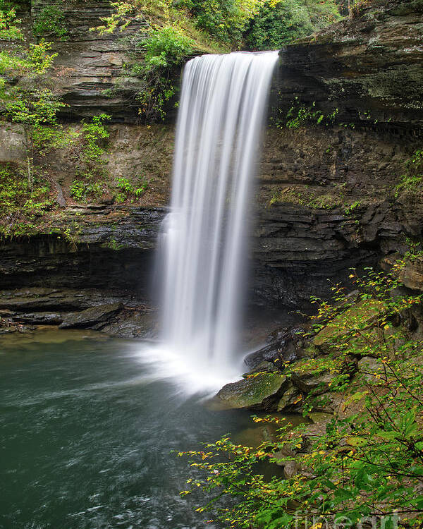 Greeter Falls Poster featuring the photograph Lower Greeter Falls 11 by Phil Perkins